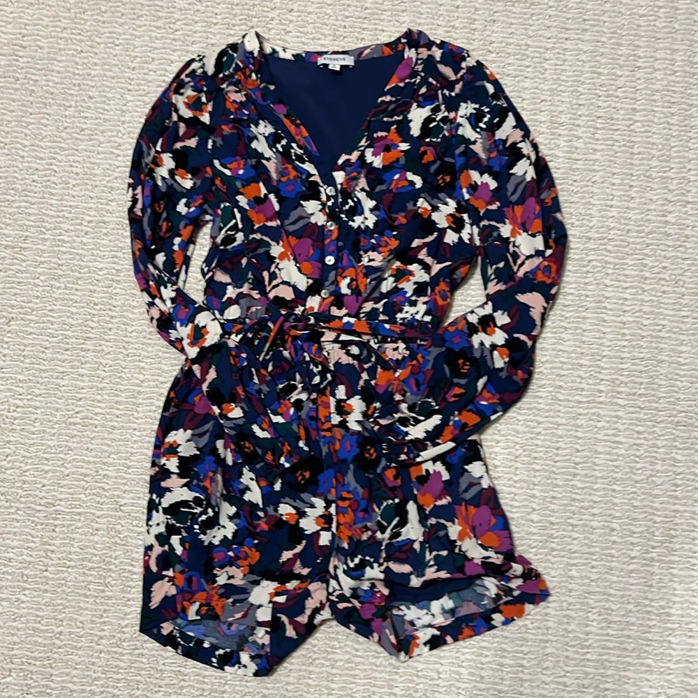 Evereve Floral Long Sleeve Romper